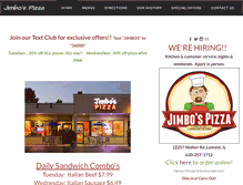 Tablet Screenshot of jimbospizza.com